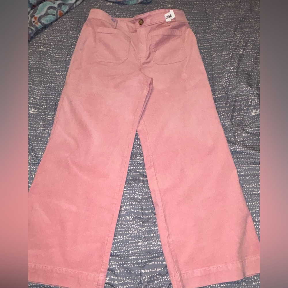 LOFT Pink Corduroy Palmer Wide Leg Women's Jeans